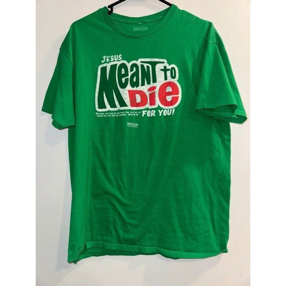 Kerusso Green Religious Parody Shirt-Size Large
